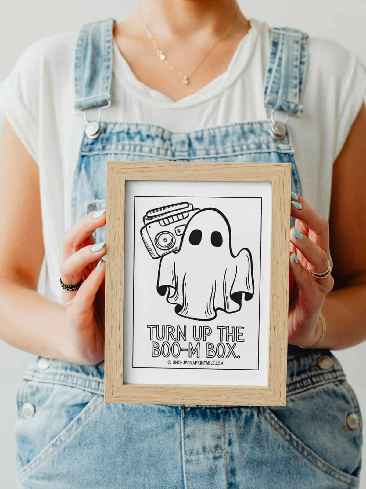 Turn up the boo-m box, Halloween ghost wall art prints. 