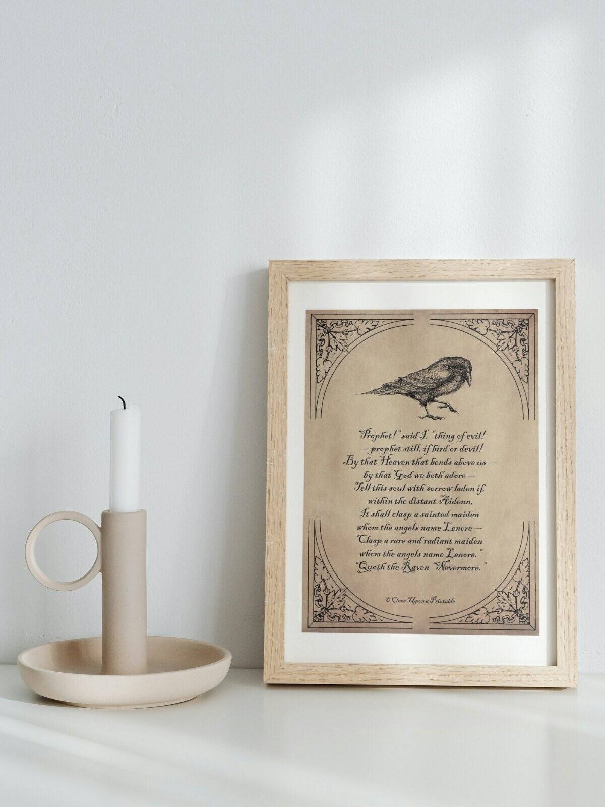Edgar Allan Peo's the raven art print collection.