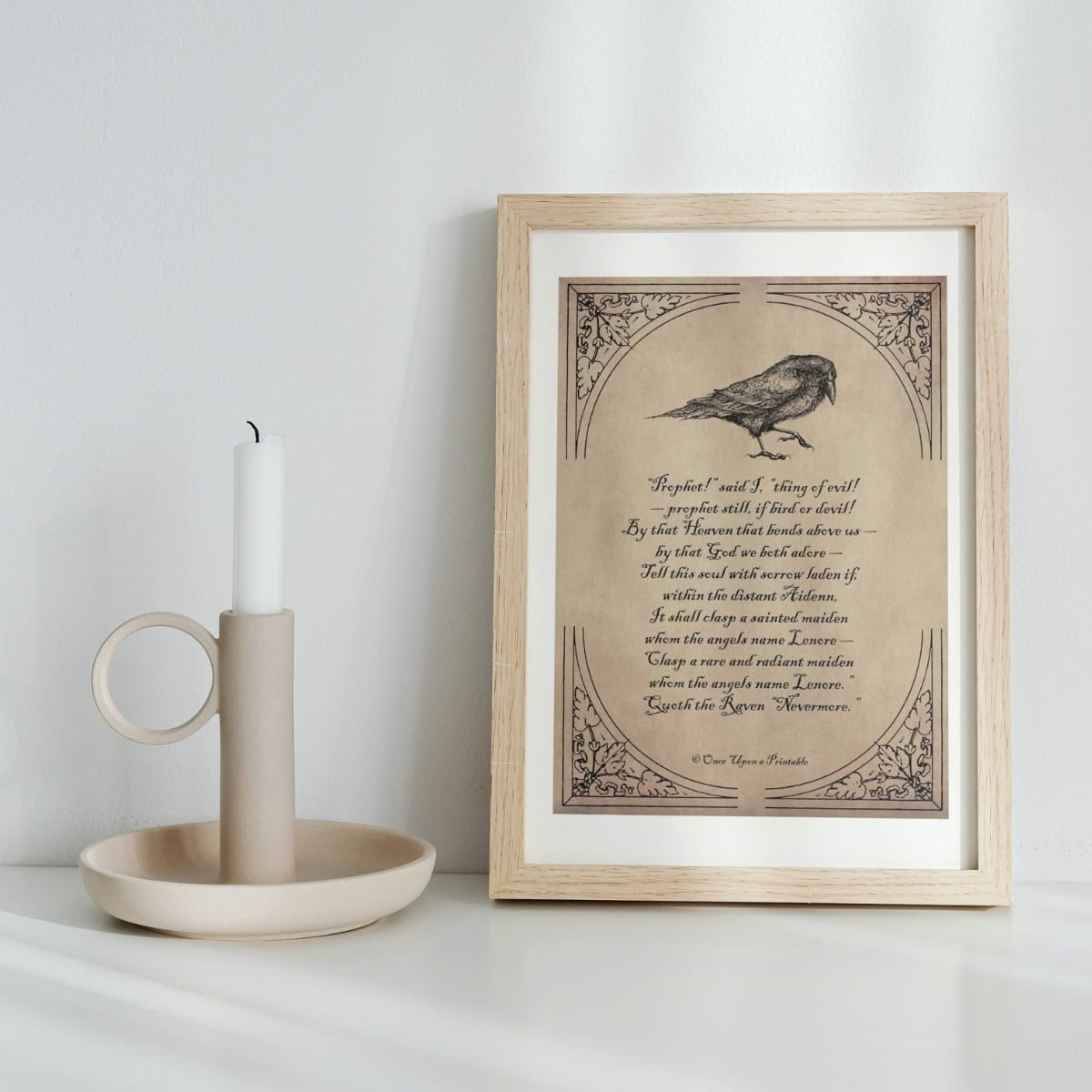 Edgar Allan Peo's the raven art print collection.