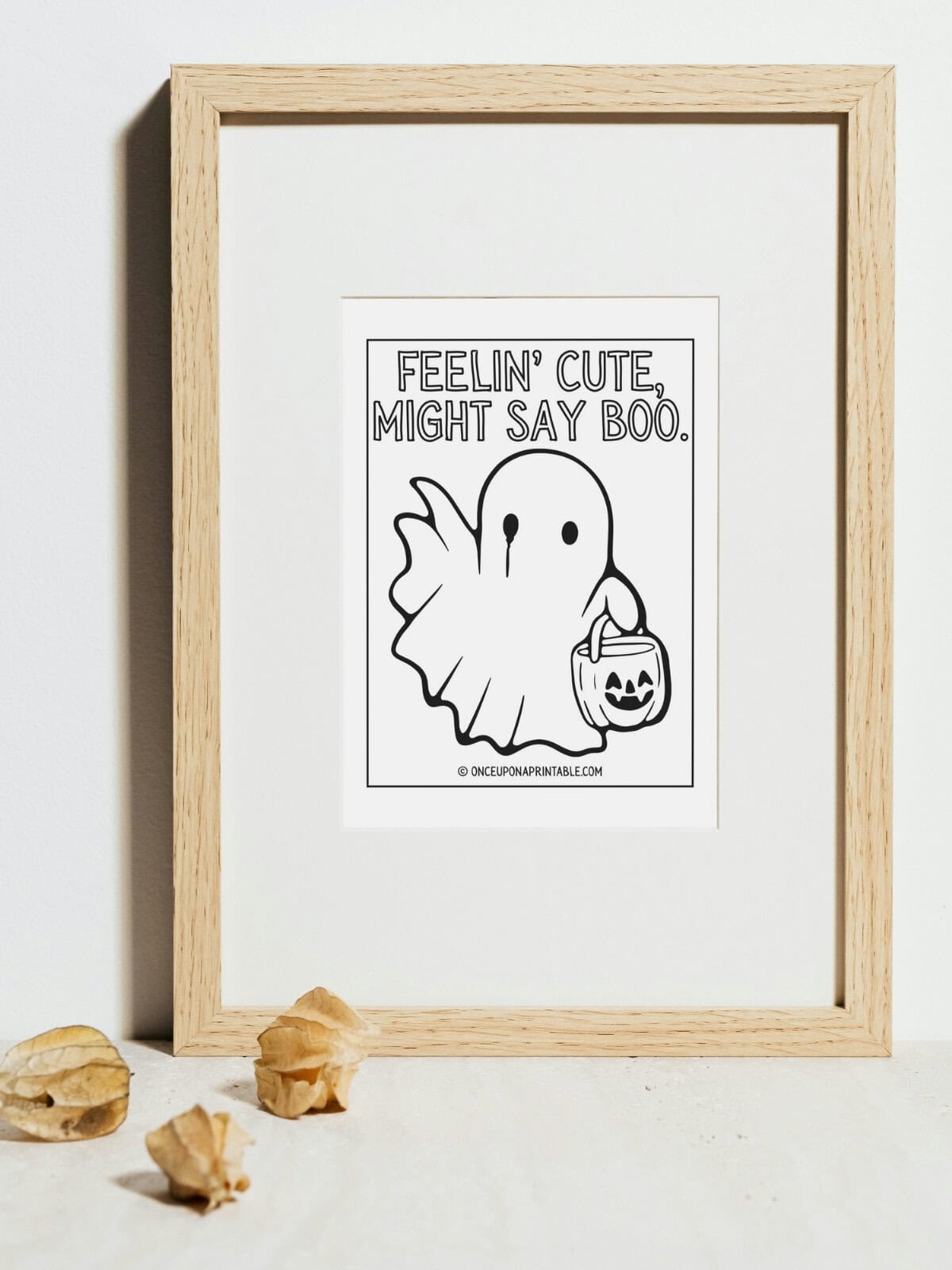 Feelin' cute might say boo, halloween wall art. 