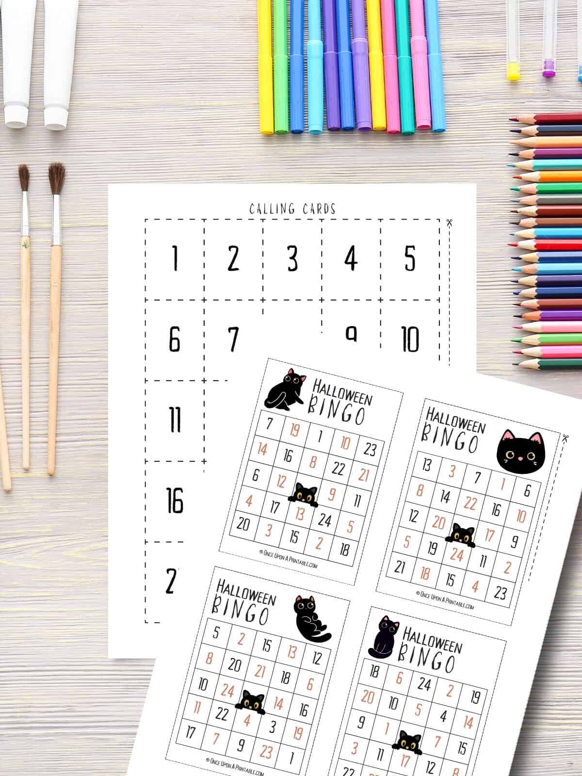 Halloween bingo cards for older kids.