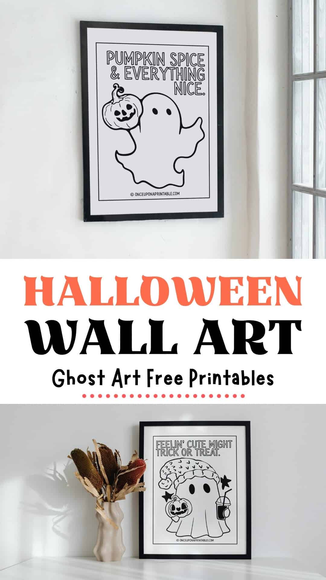 Halloween ghost art prints.