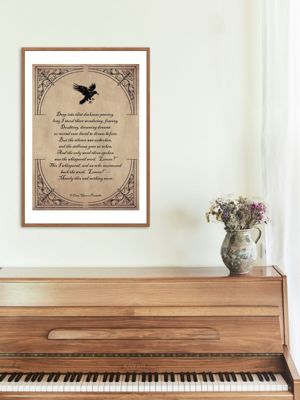 Edgar Allan Peo's the raven art print collection.