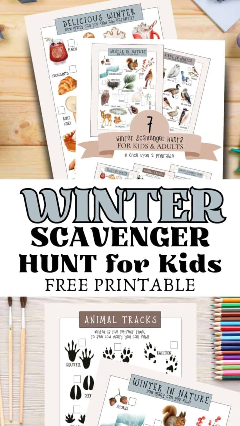 Winter Scavenger Hunt Printable - Once Upon a Printable