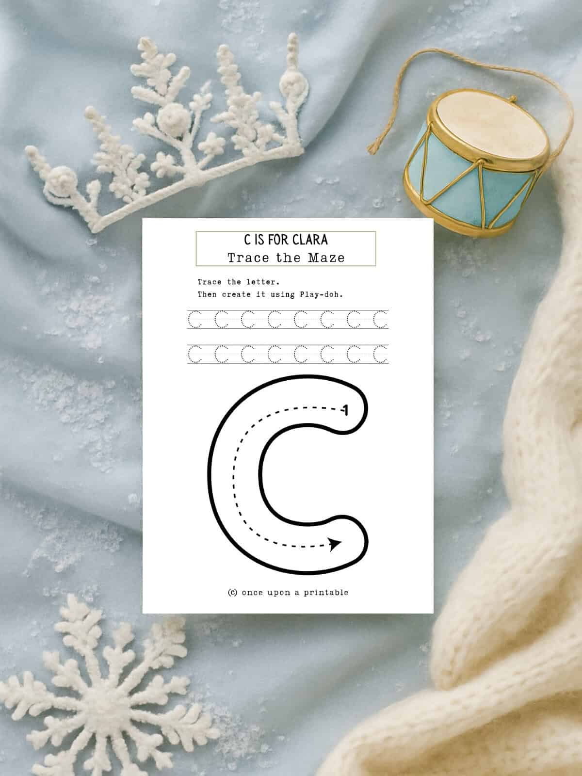 C is for Clara activity page.