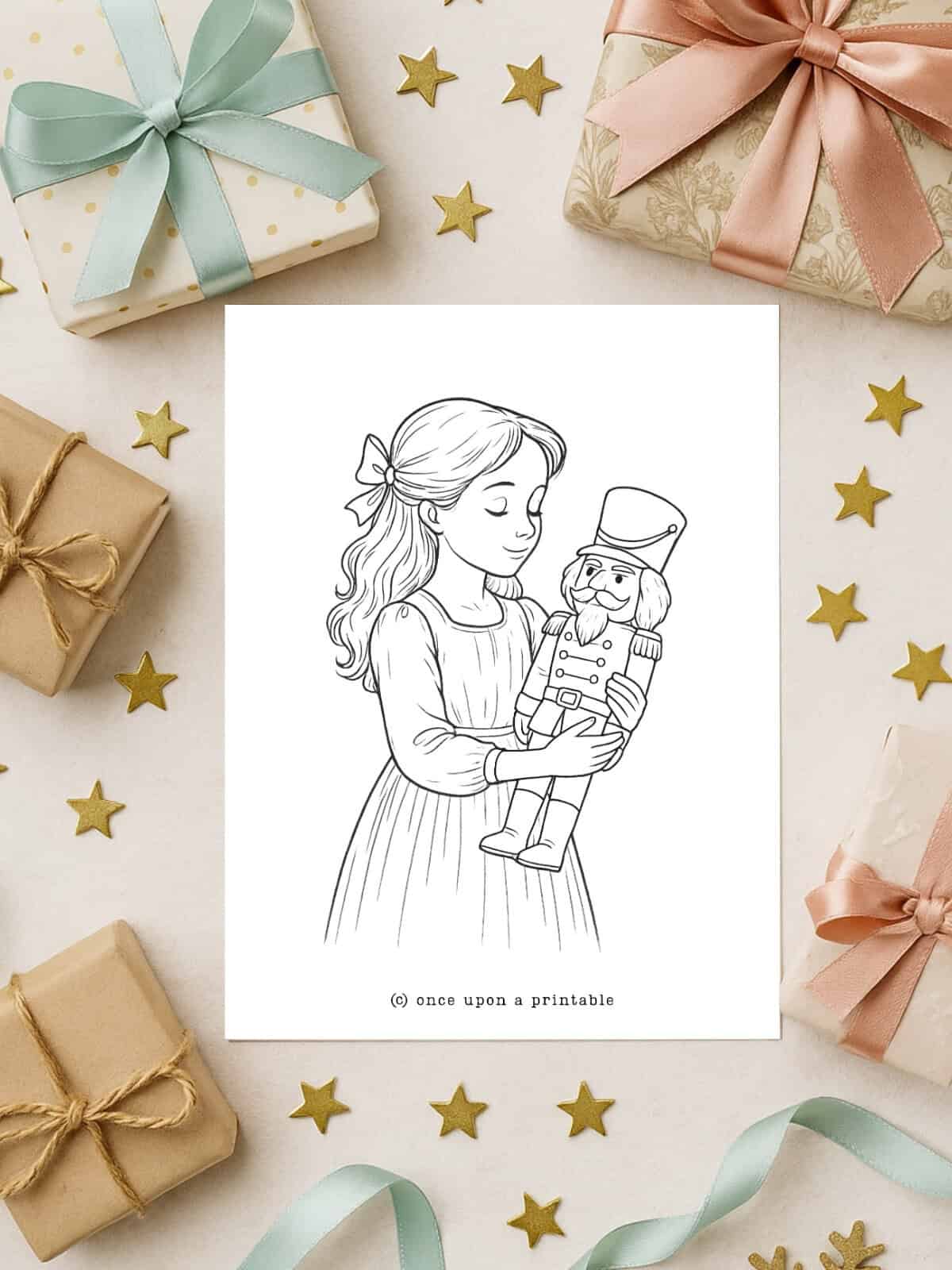 Clara and the Nutcracker coloring page.