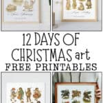 12 Days of Christmas art printables.
