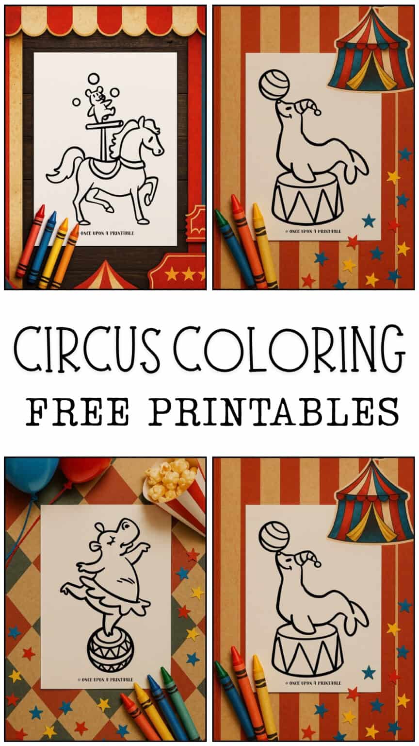 Circus Coloring Pages (Free Printables) - Once Upon a Printable