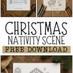 Christmas nativity scene printable cut out crafts.