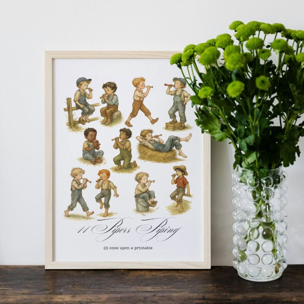 12 Days of Christmas printables.