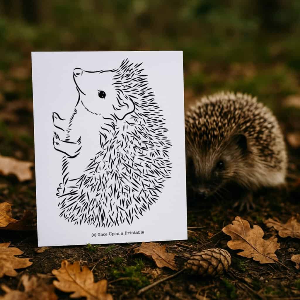 Hedgehog template printables.