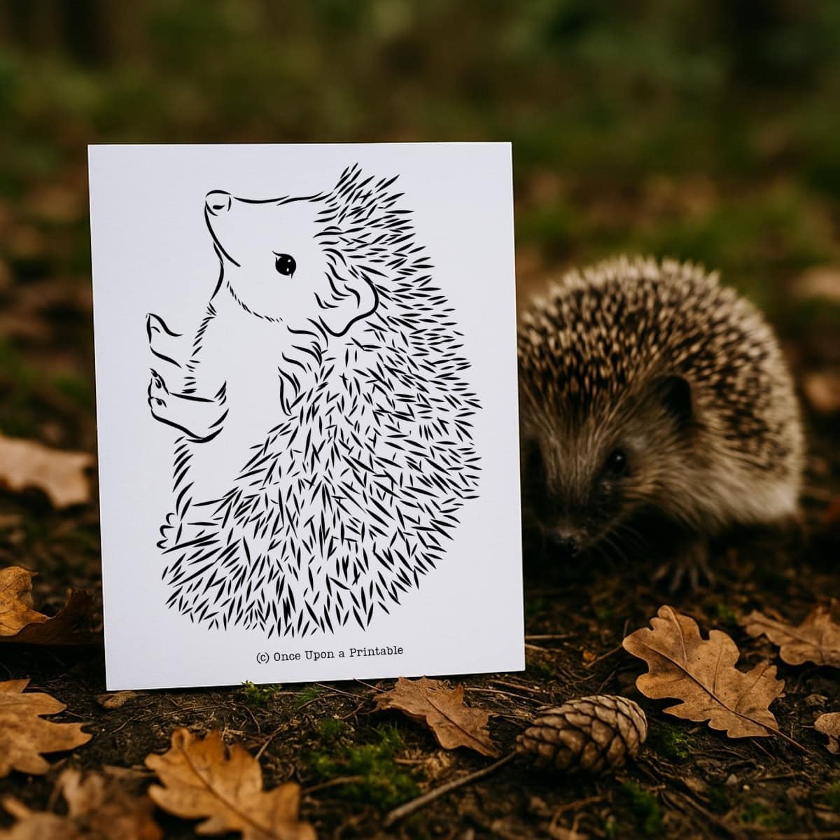 Hedgehog template printables.