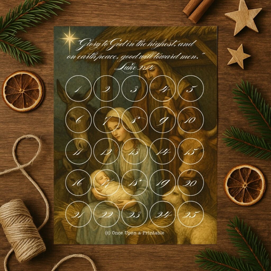 Nativity advent calendar.