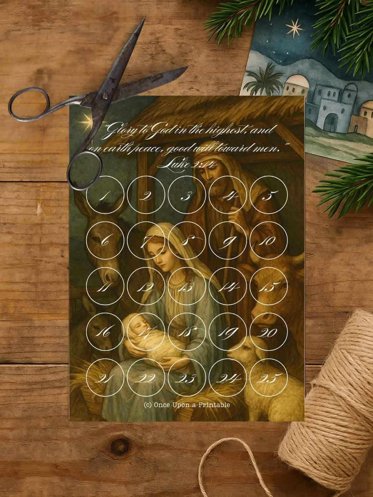 Nativity advent calendar.