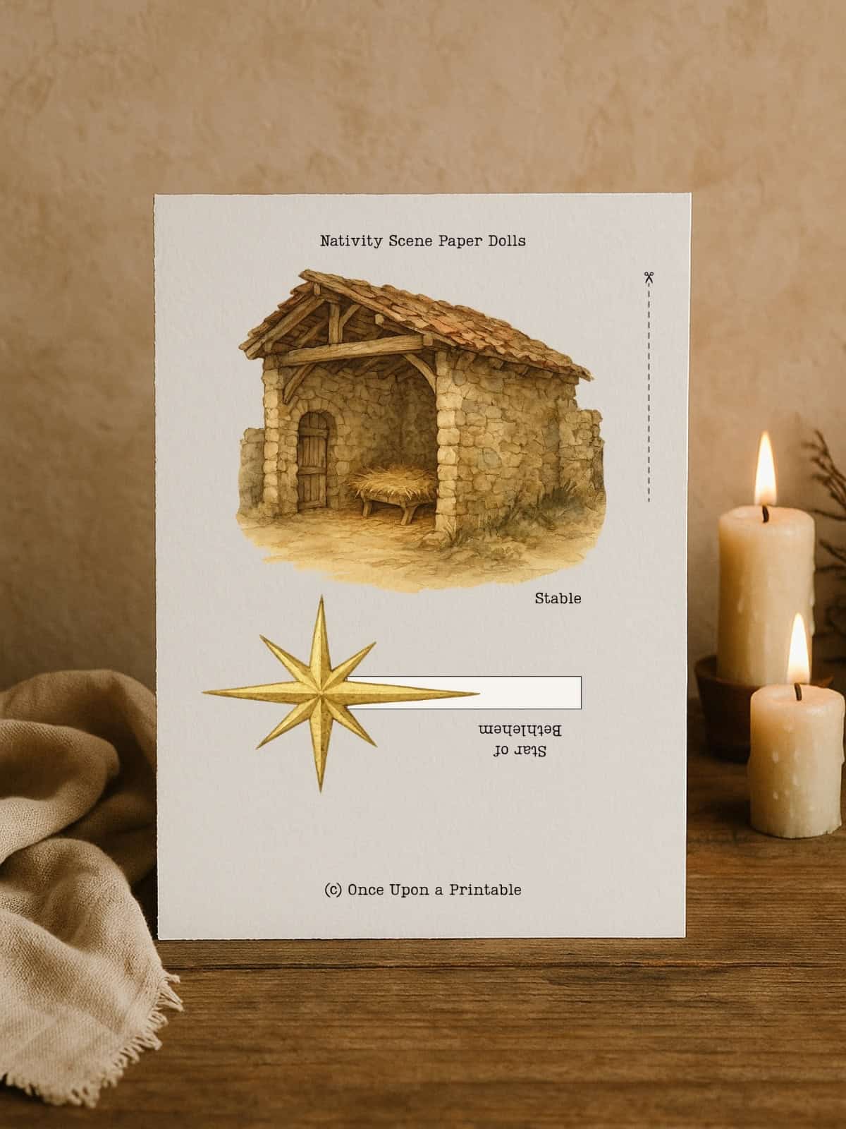 Stable printable nativity scene paper dolls. 