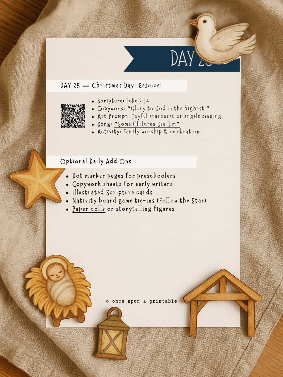 Nativity unit study worksheet pages. 