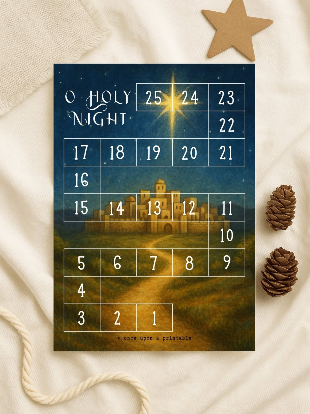 Nativity advent game printable.