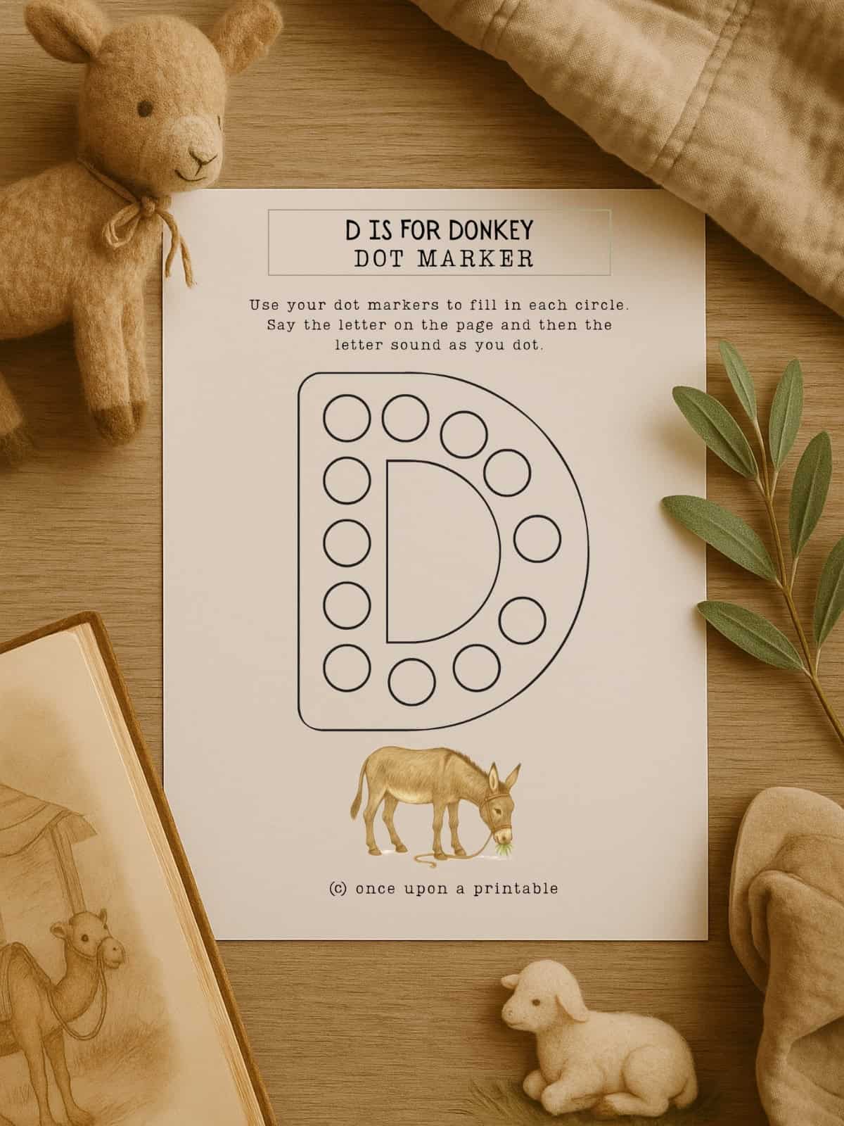 Nativity dot marker worksheet.