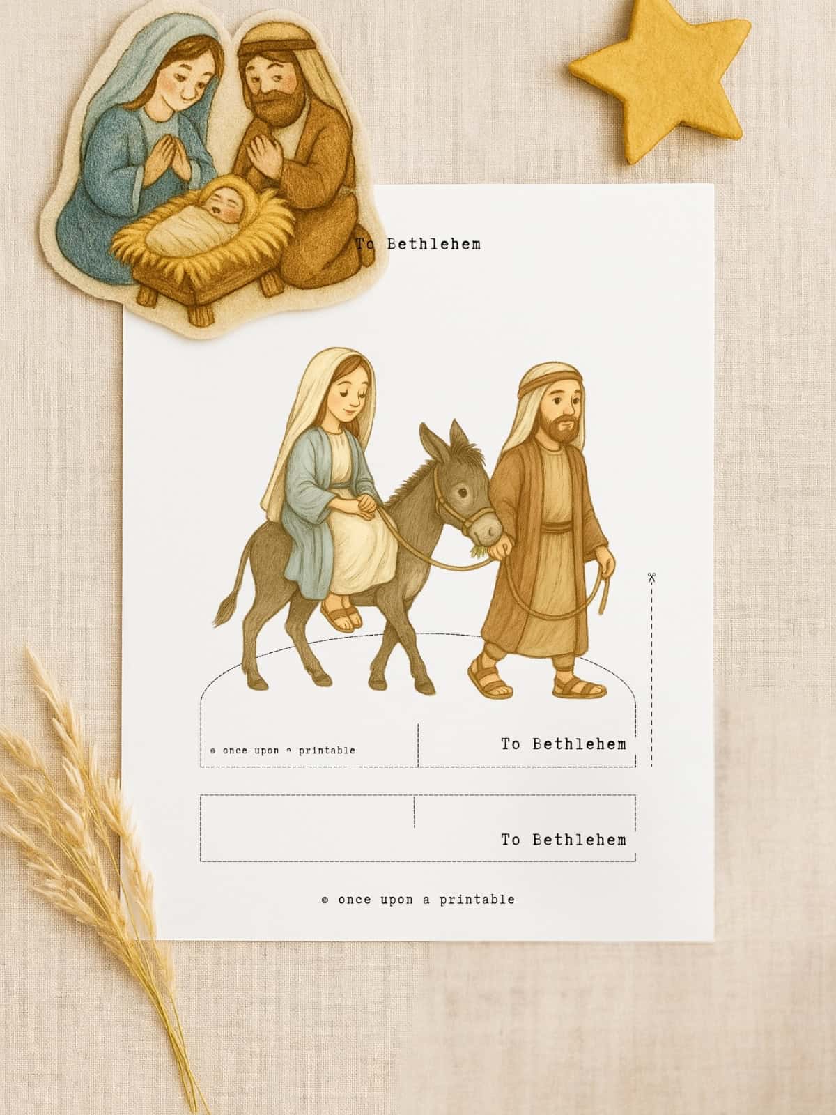 Nativity unit study with paper dolls.