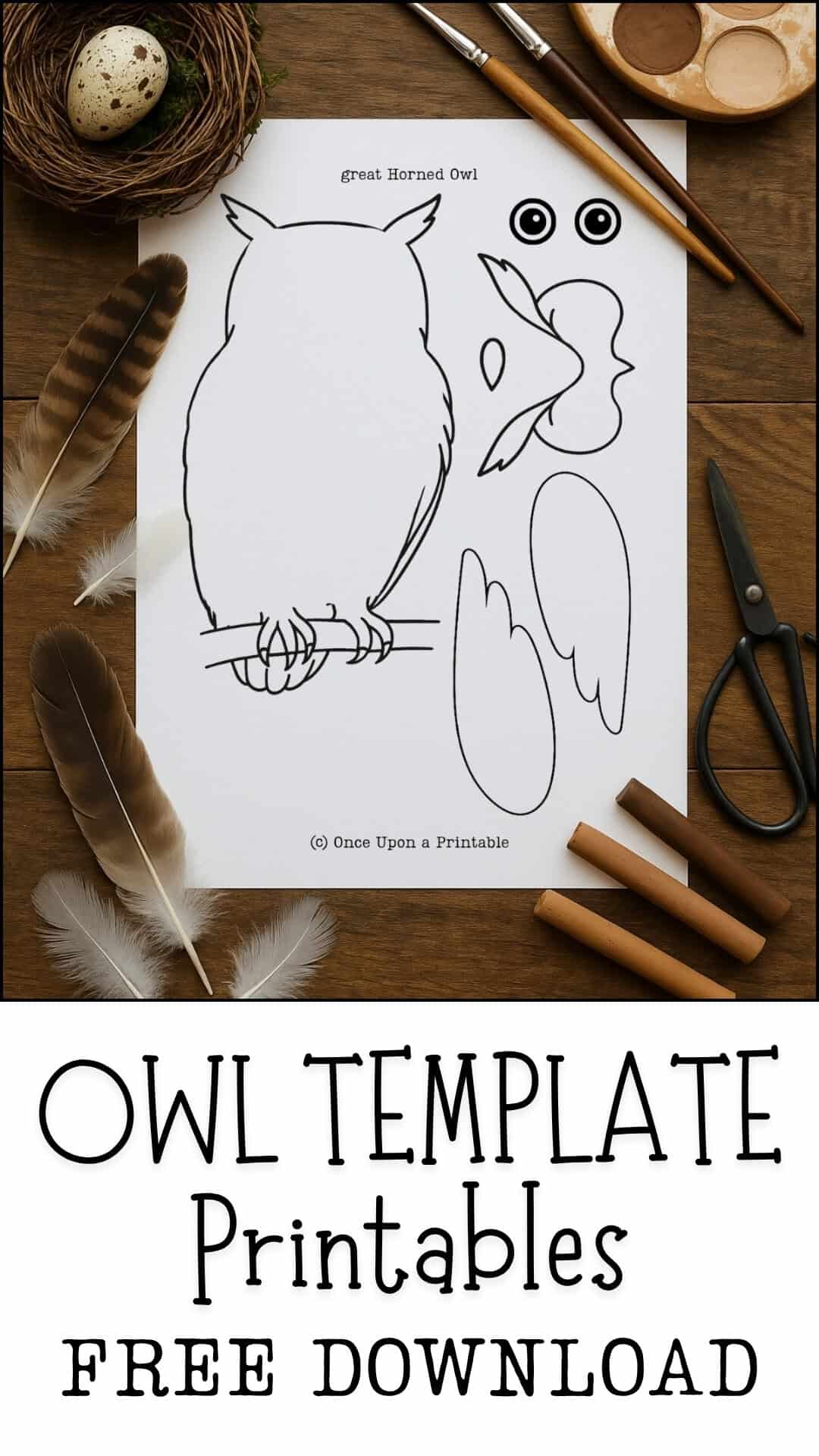 Owl template printables.