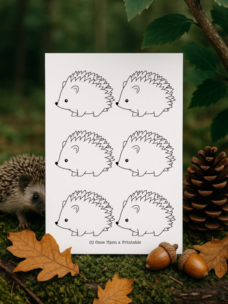 Hedgehog Templates (Free Printables) - Once Upon a Printable
