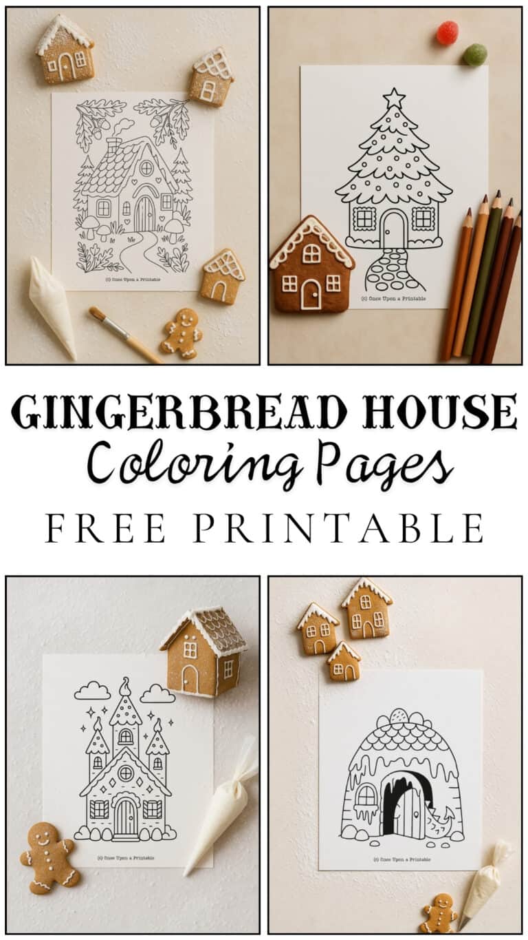 Free Gingerbread House Coloring Pages - Once Upon a Printable