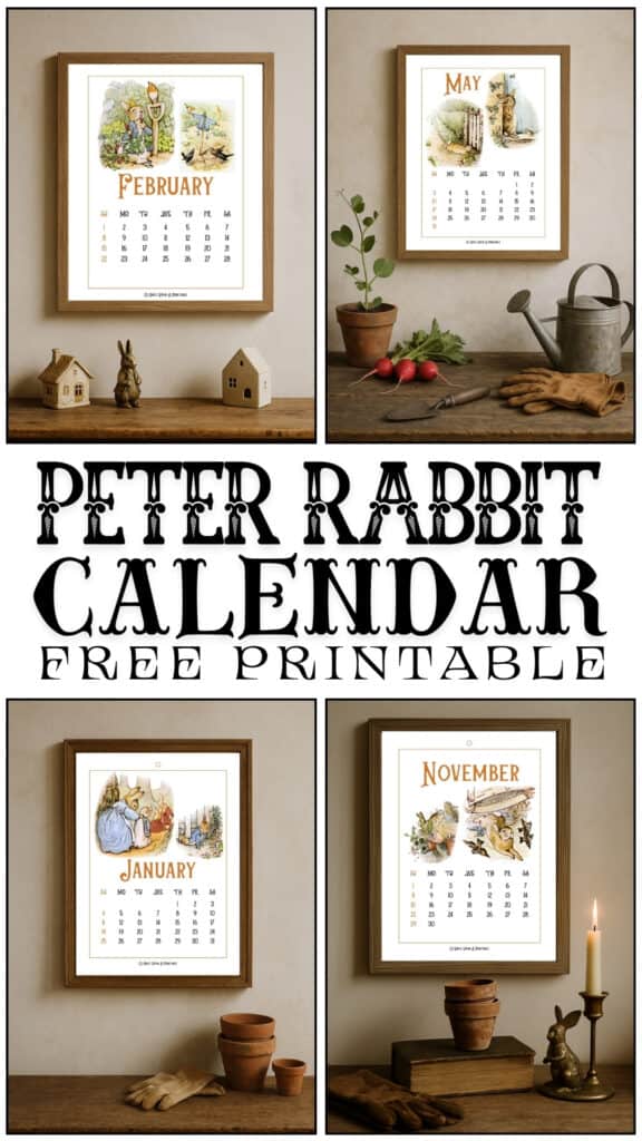 Peter Rabbit Calendar (Free Printable) - Once Upon a Printable