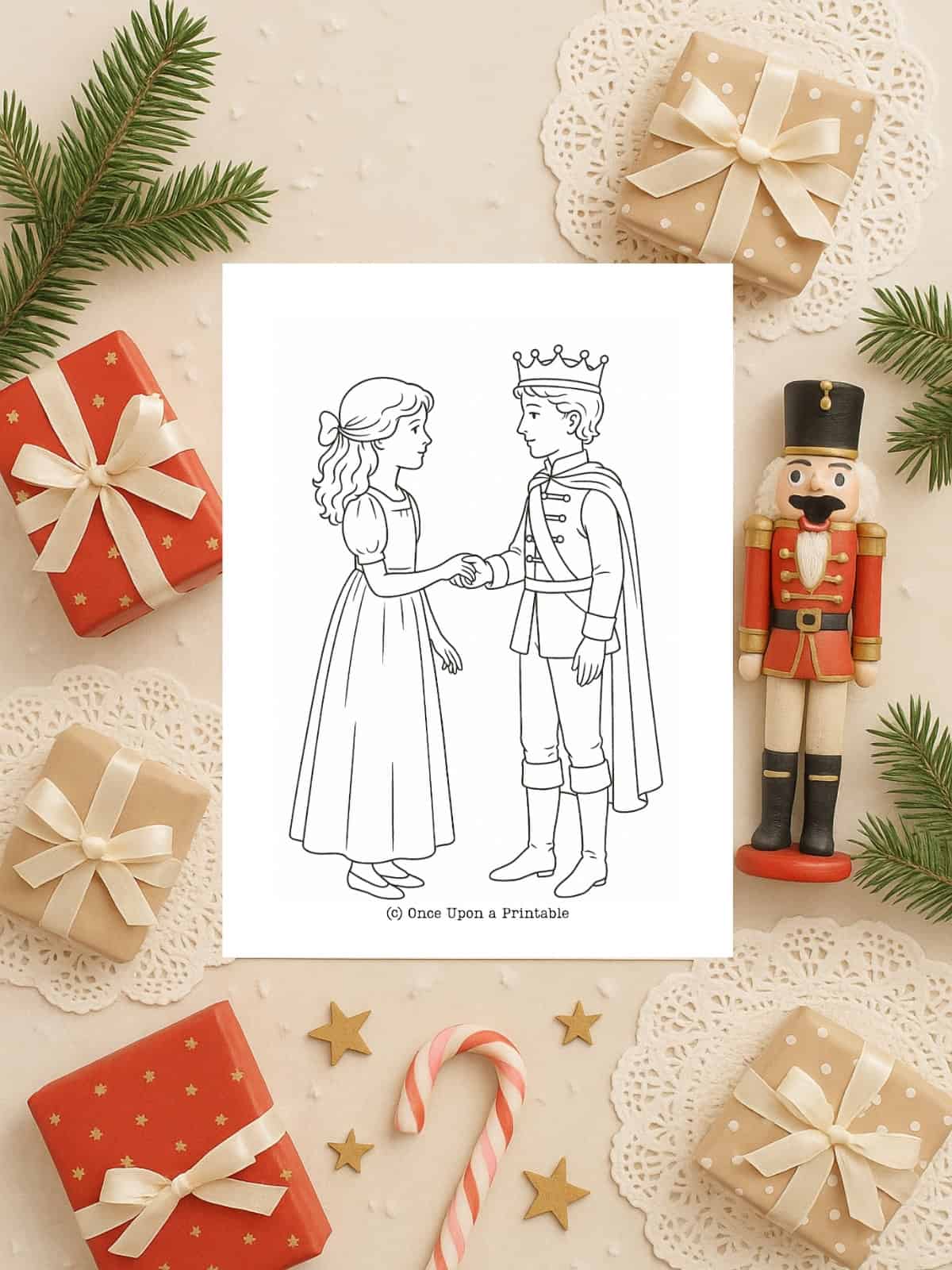Clara and the Nutcracker Prince coloring page.