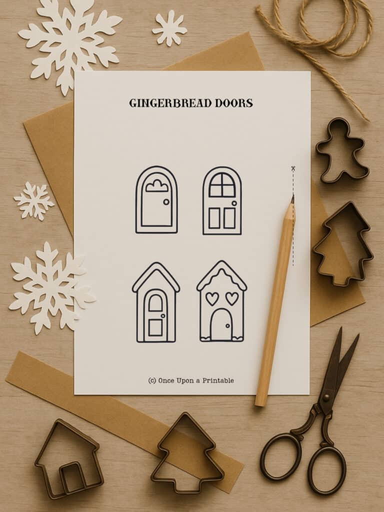 Gingerbread House Craft (Free Printable) - Once Upon a Printable