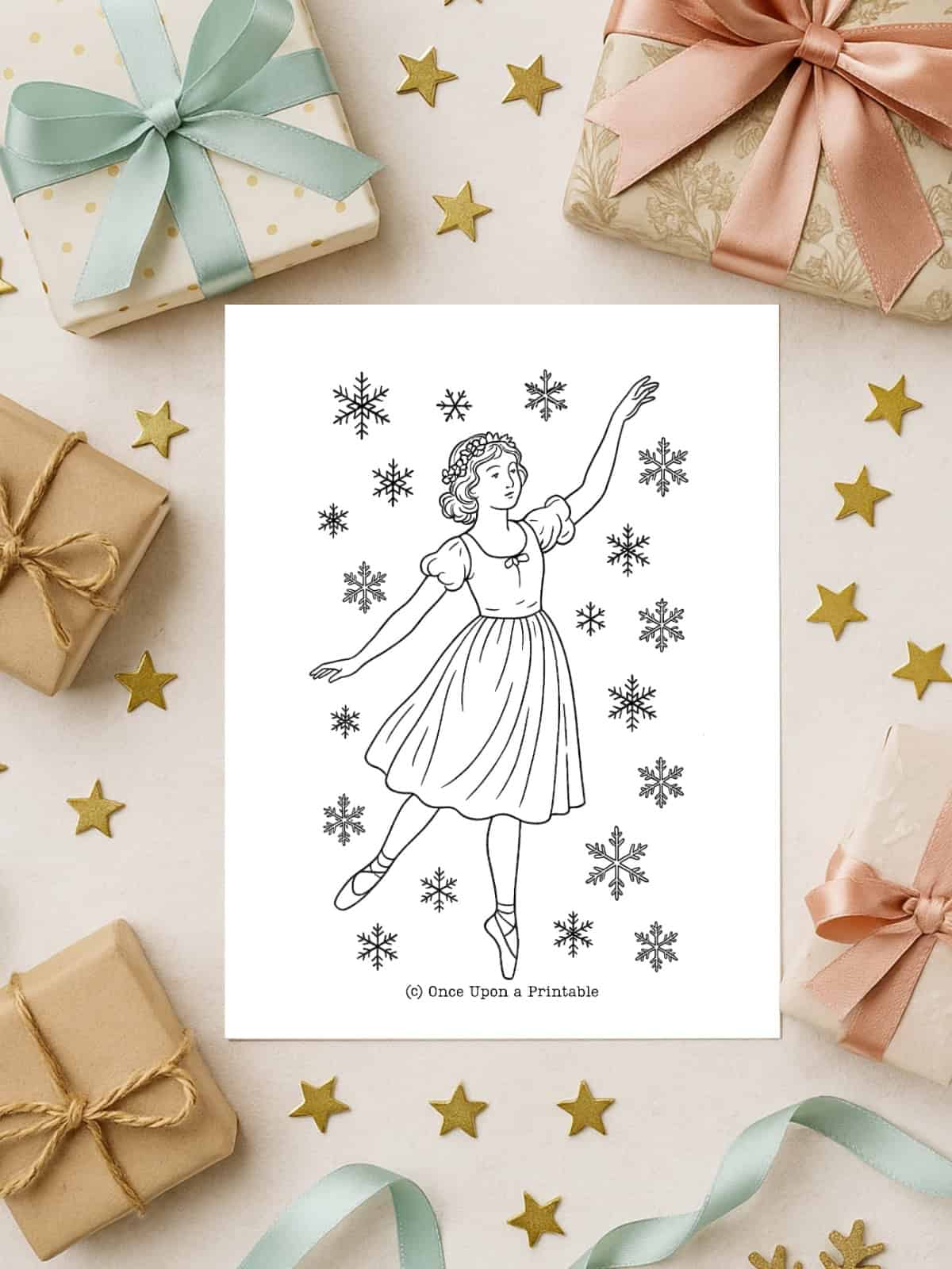 Waltz of the snowflakes coloring page.