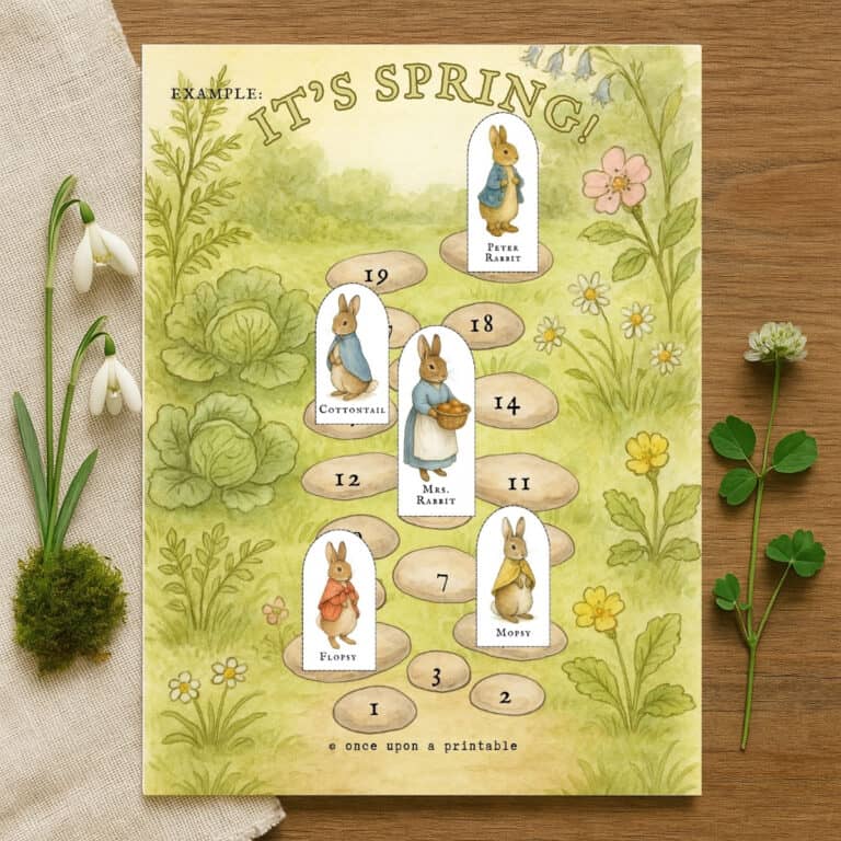Peter Rabbit advent calendar for spring.