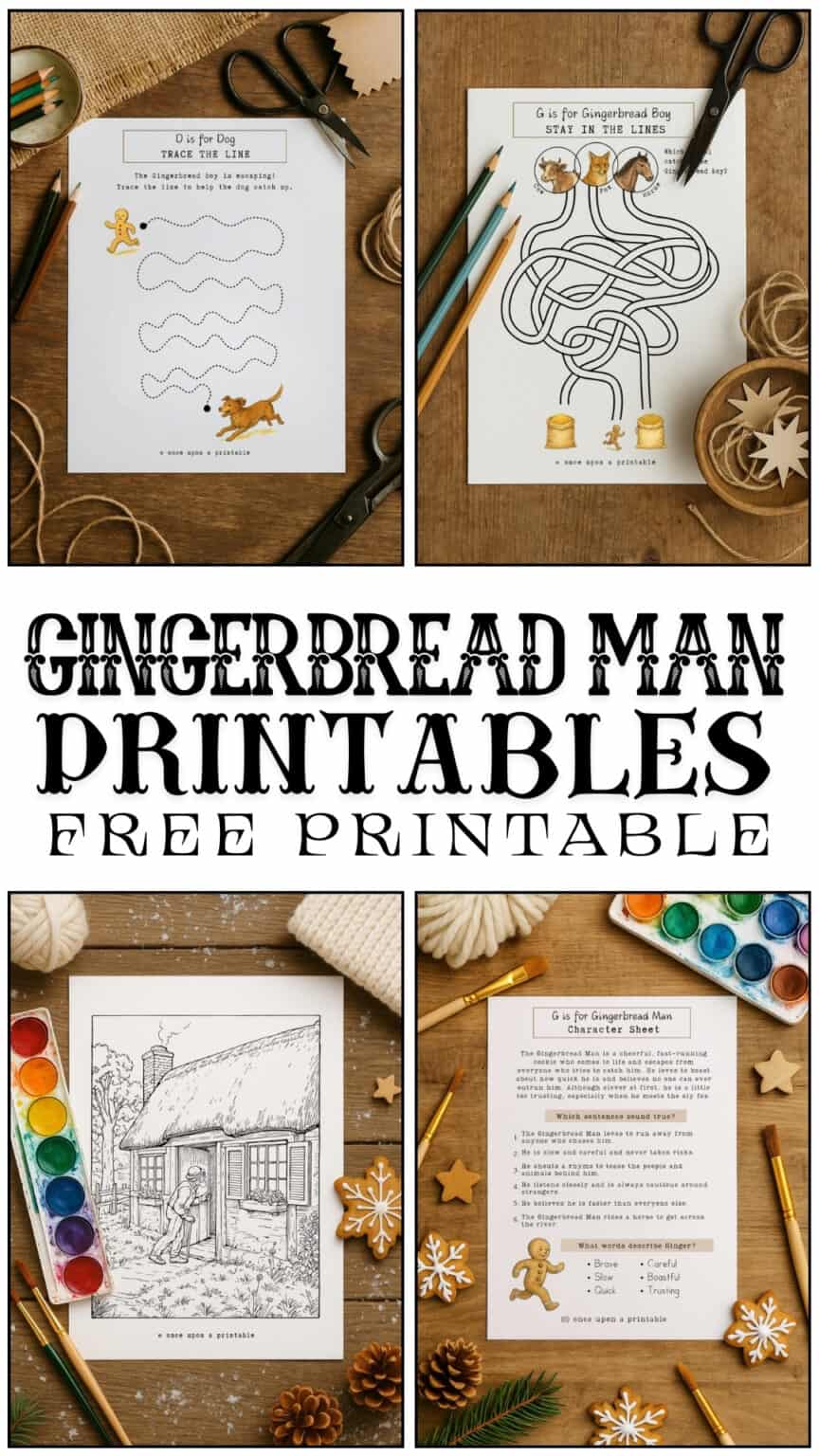 Gingerbread Man Printables (Free!) - Once Upon a Printable