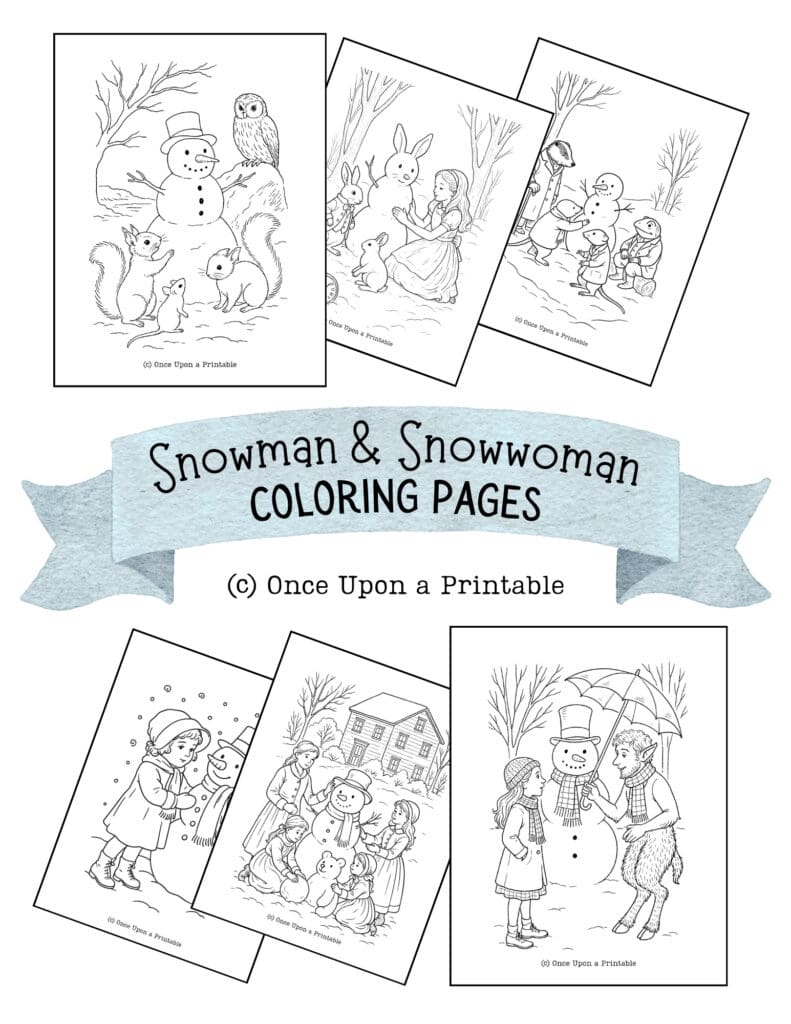 Snowman coloring pages cover pages.