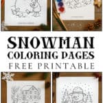 Snowman coloring pages collection.