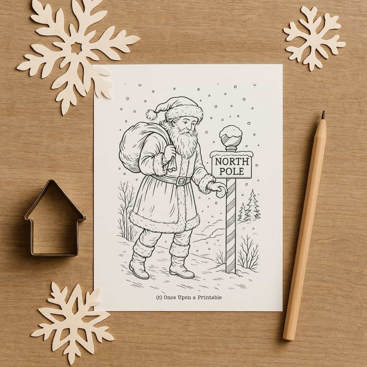 Santa claus coloring pages for kids.