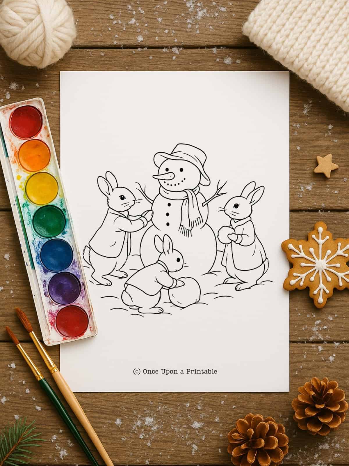 Flopsy bunnies snowman coloring pages
