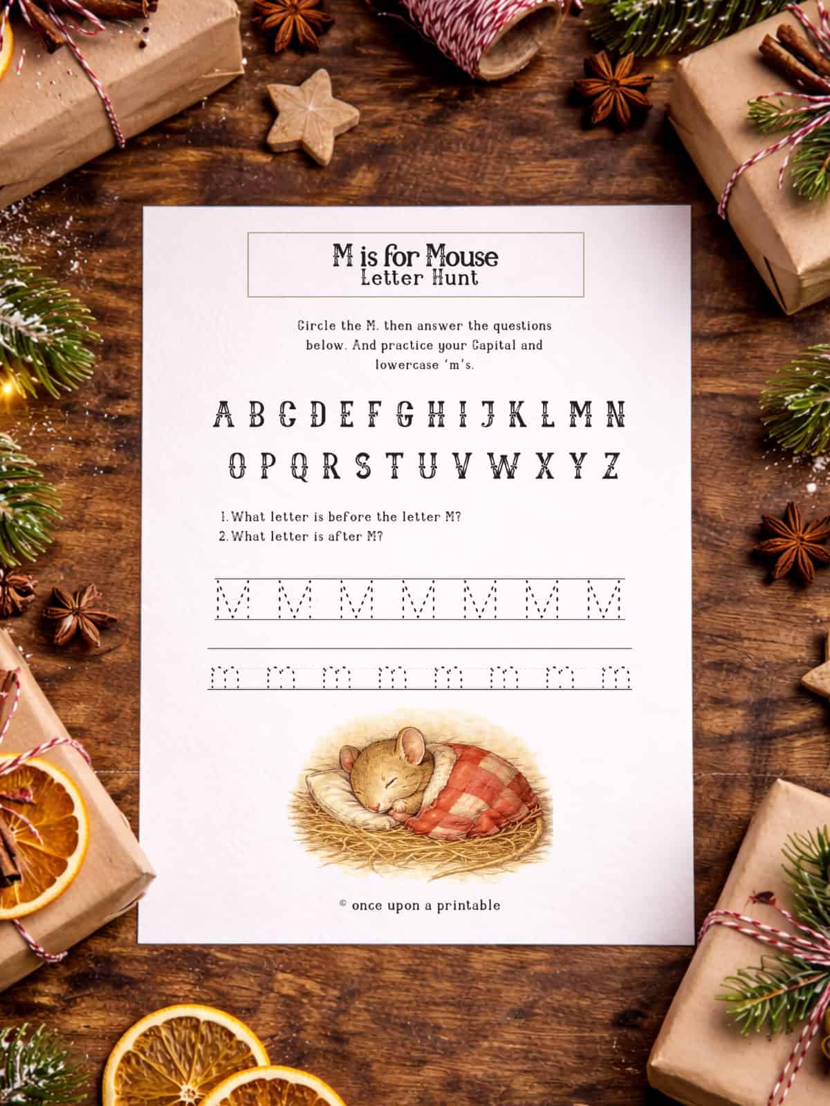 M is for Mouse activity page.