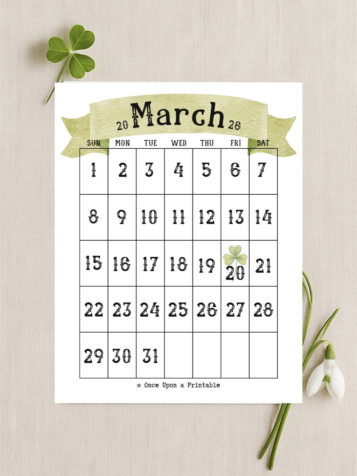 March spring advent calendar.