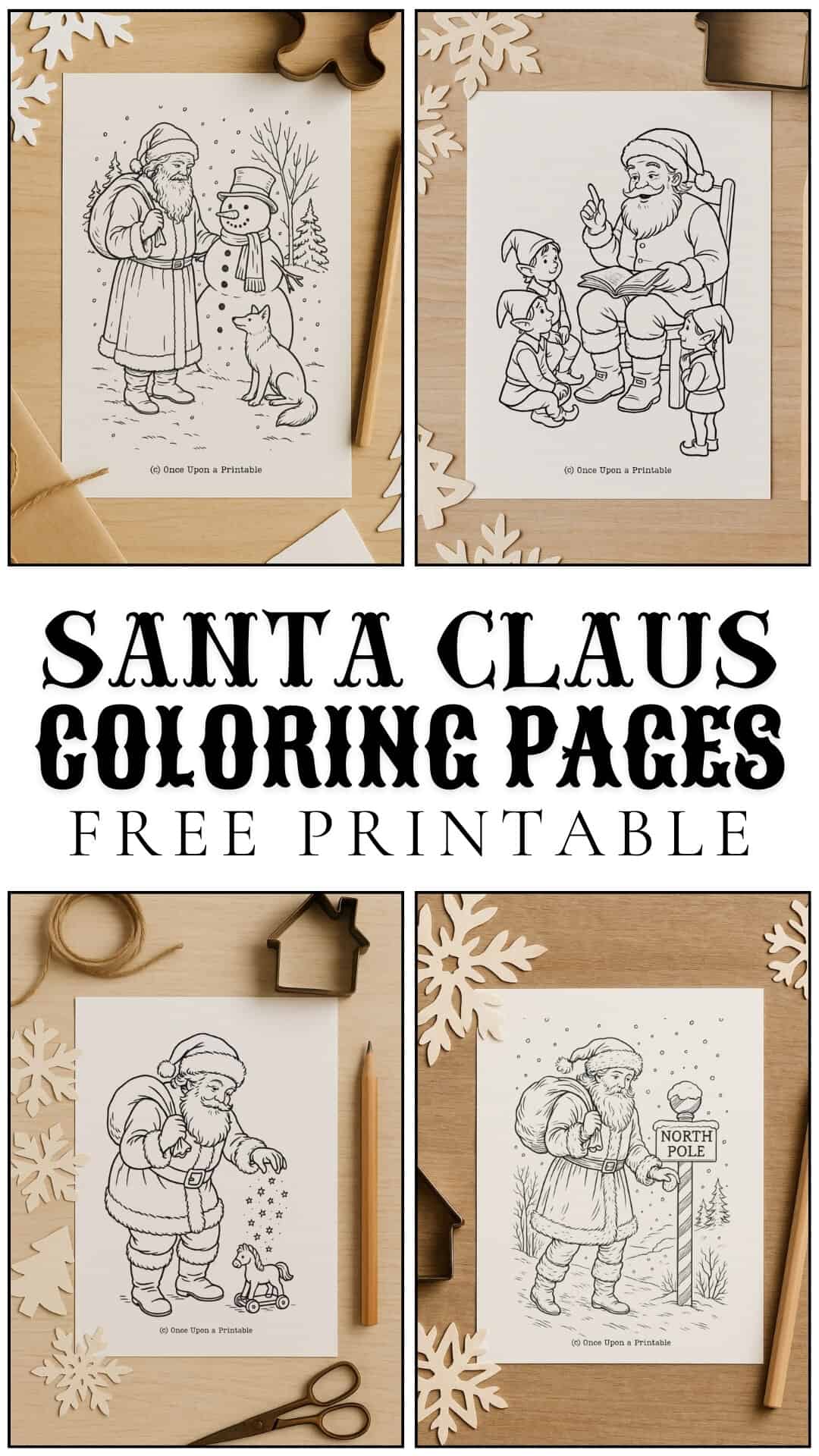 Santa claus coloring pages. 