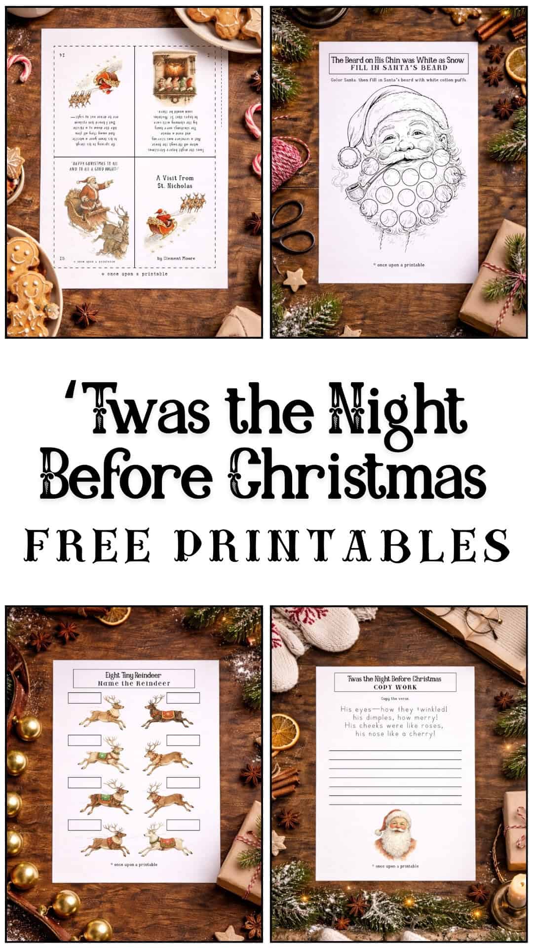 Twas the night before christmas printable collection.