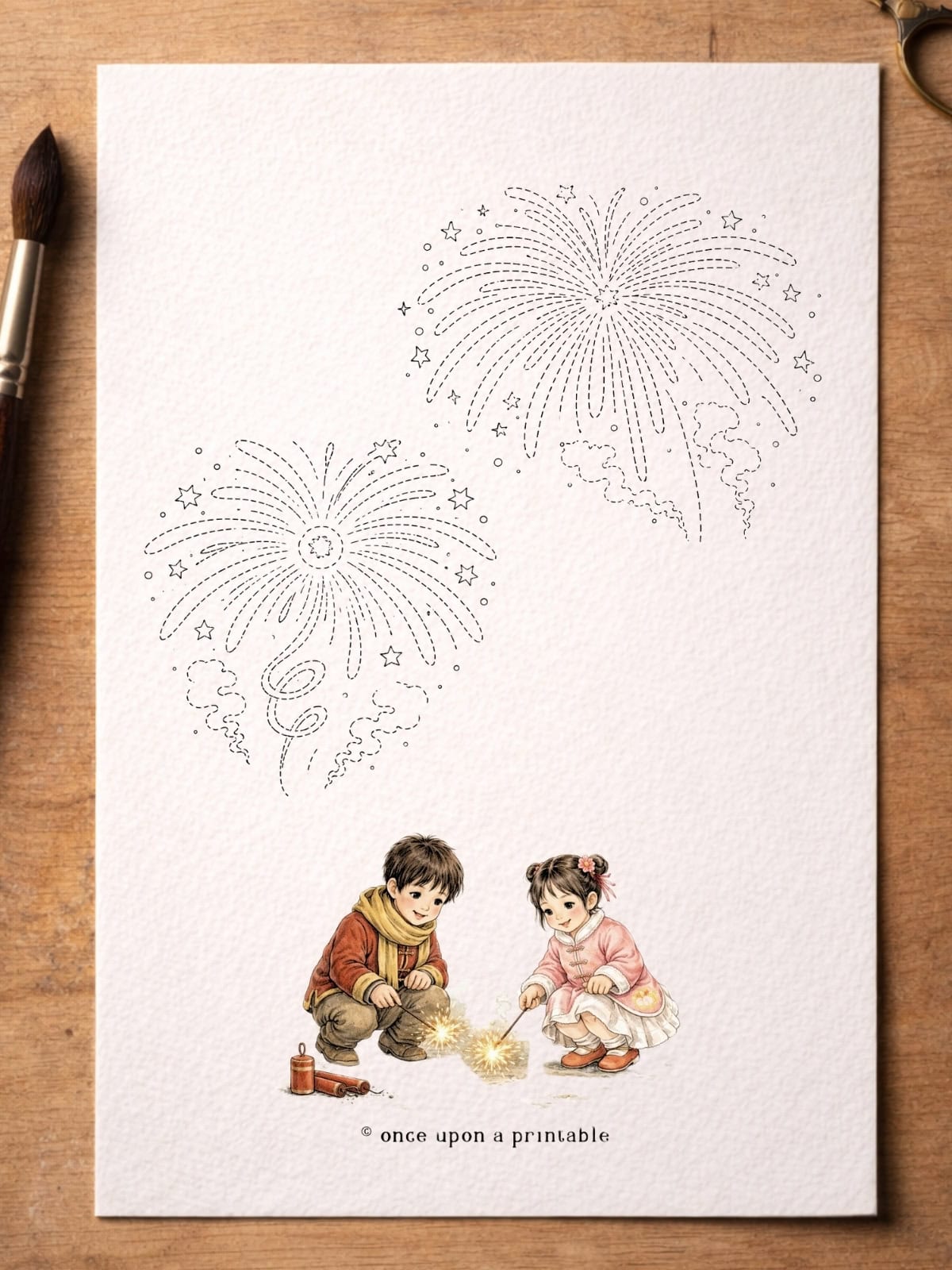 Chinese New Year worksheets with tracing activities.