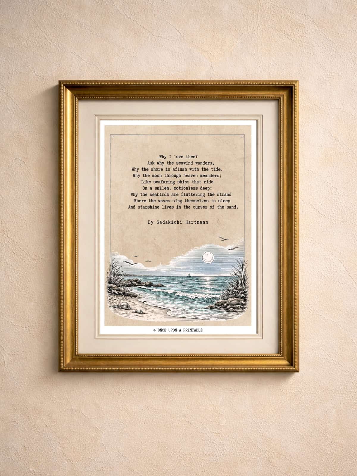 Sadakichi Hartmann love poetry wall art.