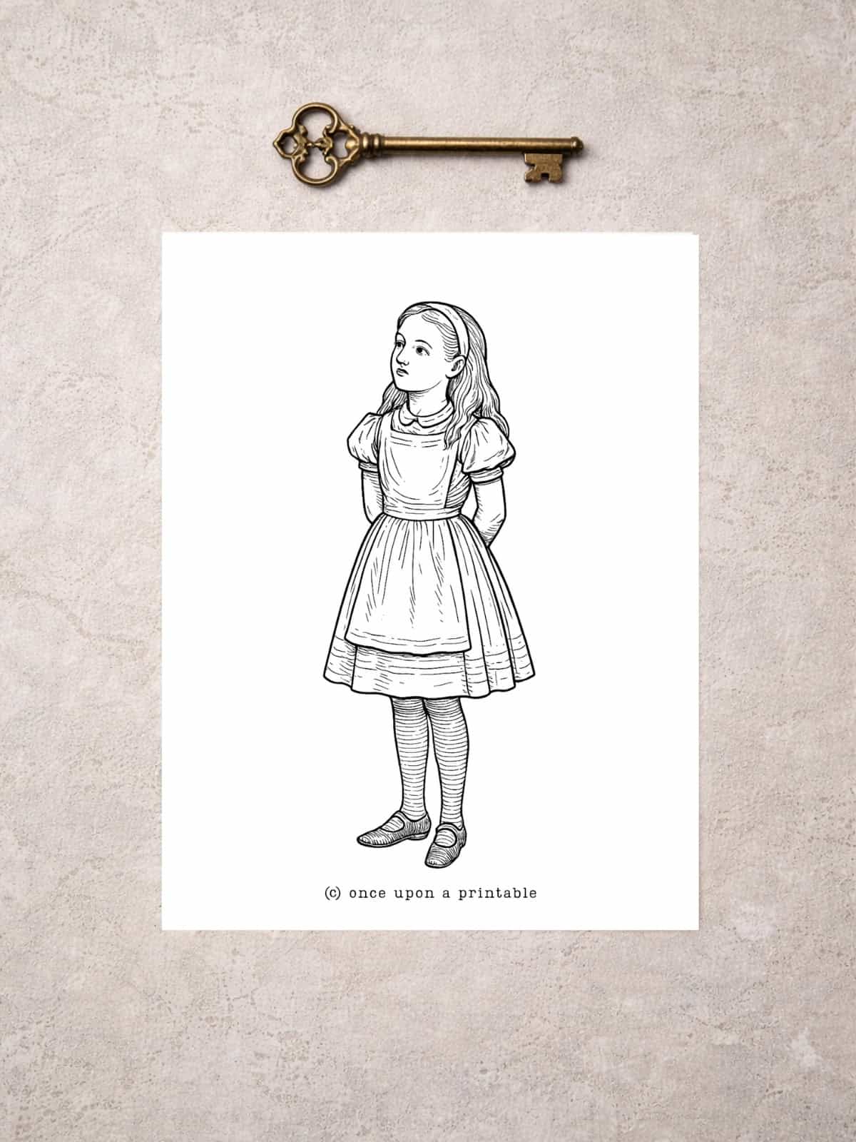 Alice in Wonderland printables, coloring pages.