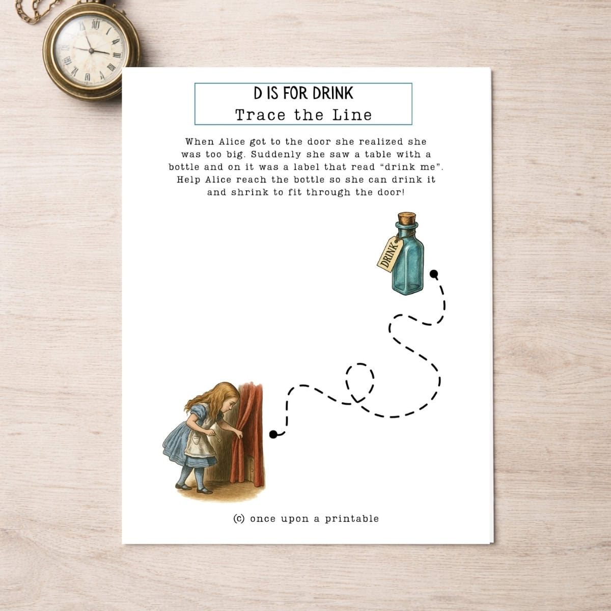 Alice in Wonderland printables for kids.