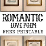 Romantic love poems wall art.