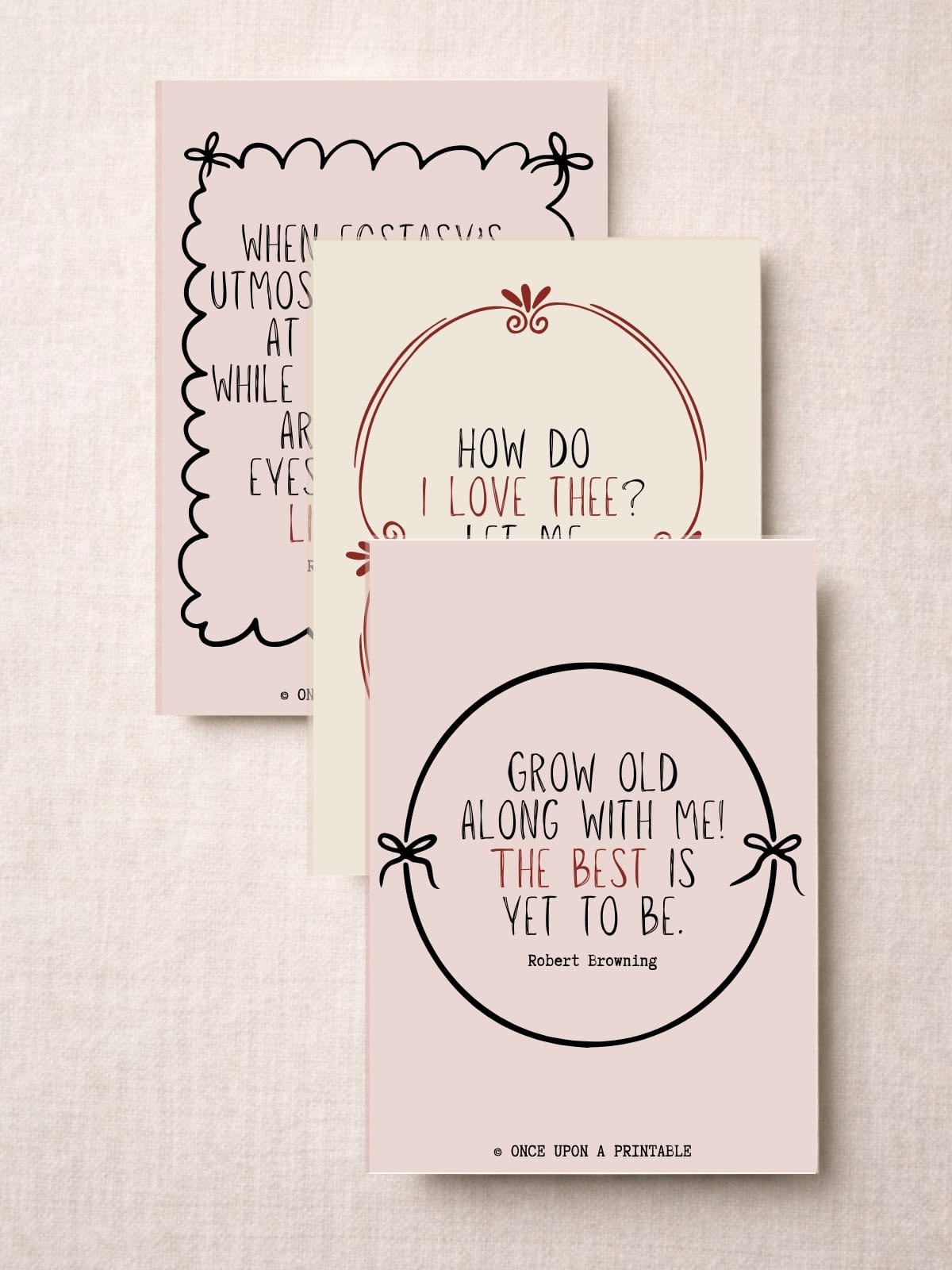 Three poem Valentine's day cards.