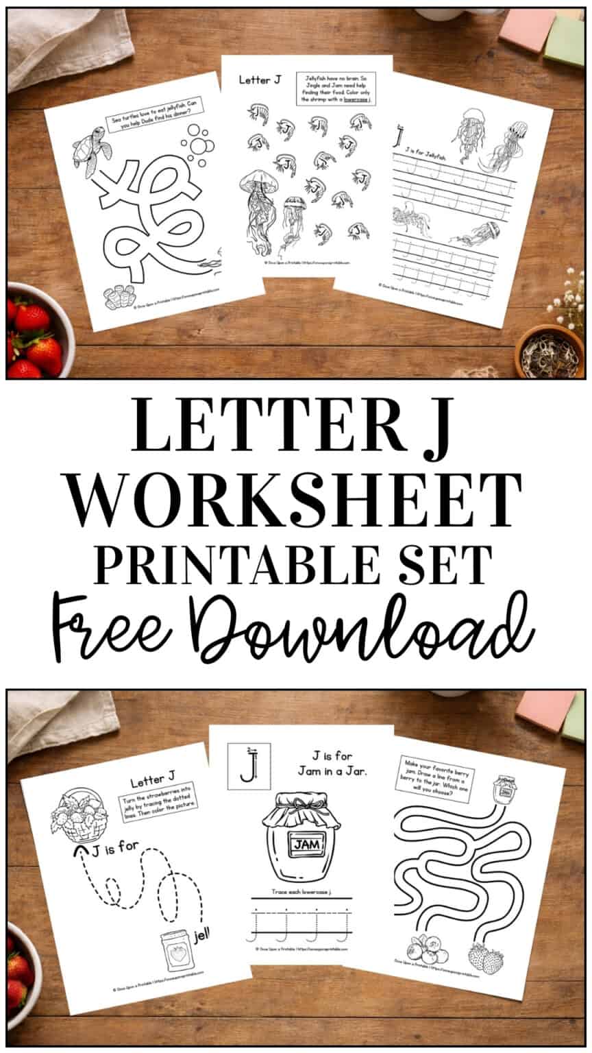 Letter J Worksheets (Free Printables) - Once Upon a Printable