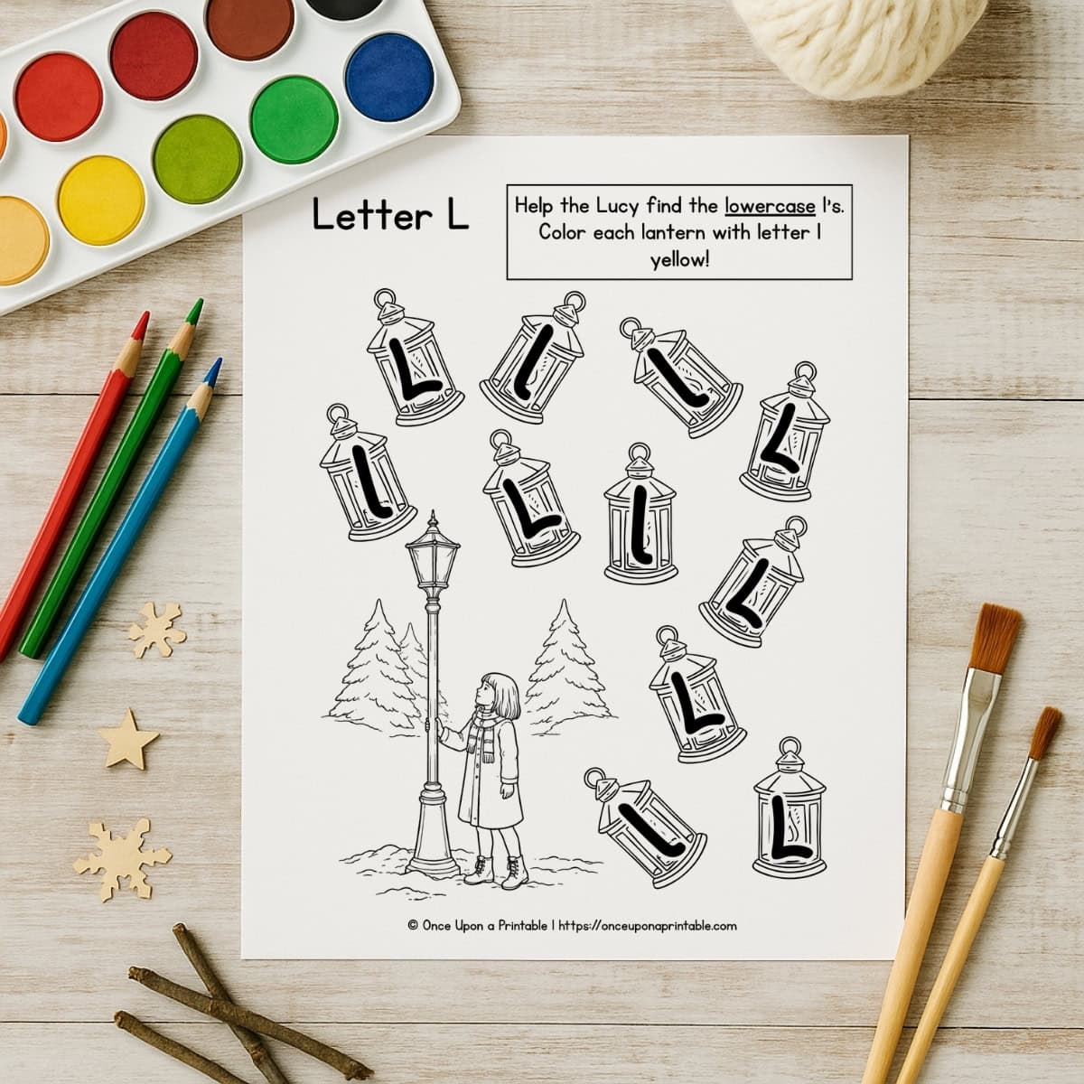 Letter L worksheets for kids.