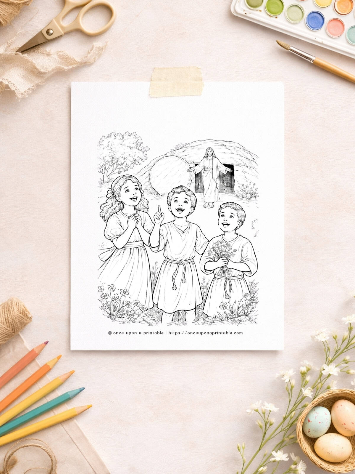 Resurrection day coloring pages. 