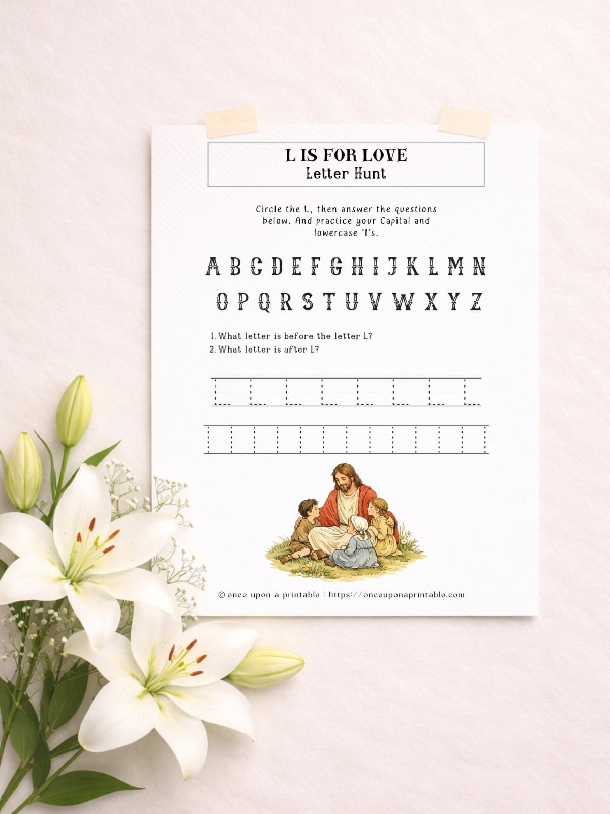 Resurrection day letter hunt activity worksheet. 